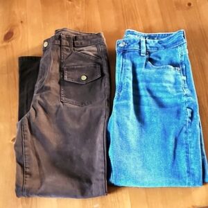 Cider Brown and Blue Straight Jeans